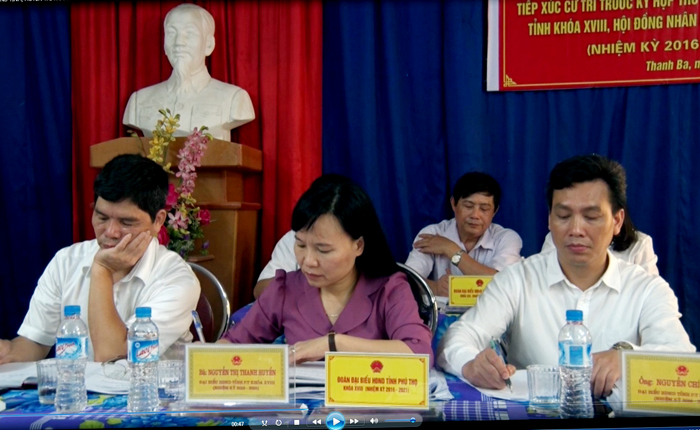 Đại biểu HĐND tỉnh tiếp xúc cử tri trước Kỳ họp thứ Tư - HĐND tỉnh tại huyện Thanh Thủy, Thanh Ba, Đoan Hùng và Yên Lập